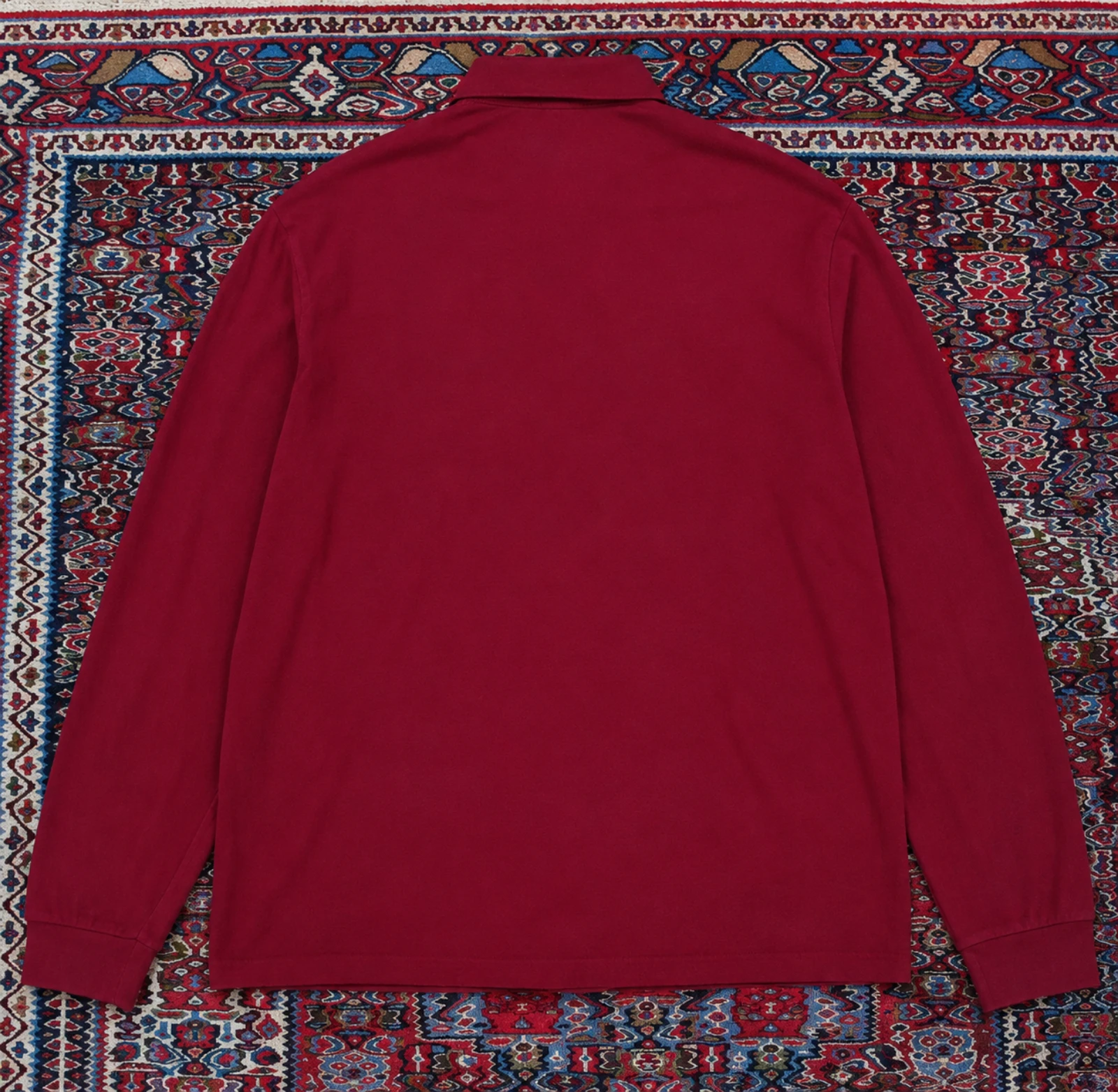 Lacoste Bordeaux Men's Long Sleeve Polo Shirt Size XL – 100% Authentic – Very Good Condition – photo 2